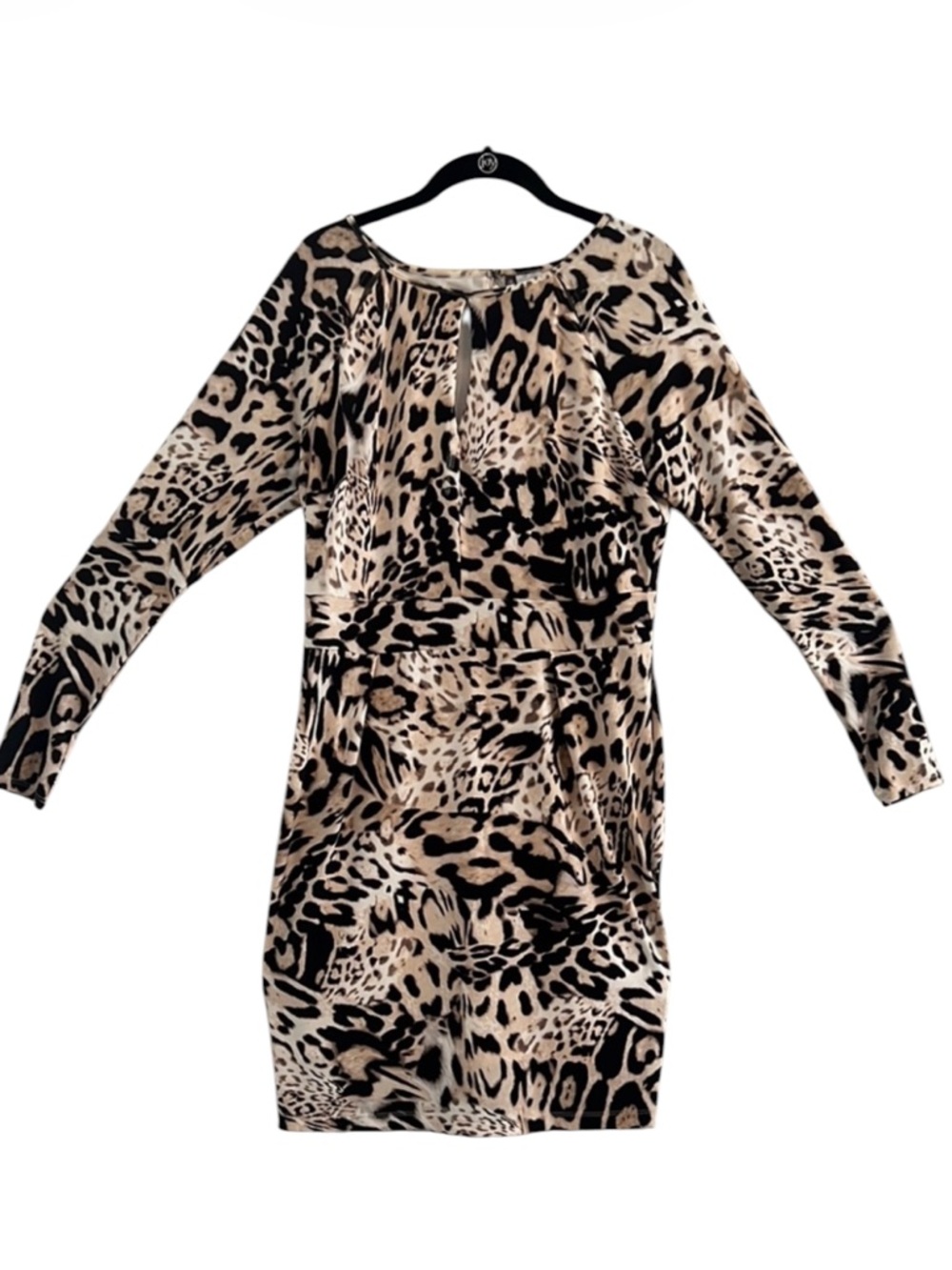 Jennifer Lopez Stylish Animal Print Bodycon Dress Size L